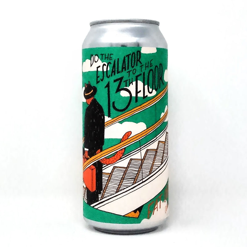 FAT ORANGE CAT BREW CO. DO THE ESCALATOR TO THE 13TH FLOOR DOUBLE IPA 16oz can