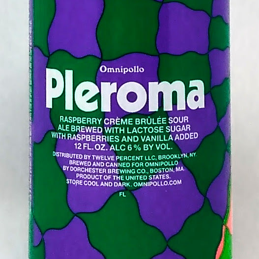 OMNIPOLLO PLEROMA RASPBERRY CREME BRULEE LACTOSE SOUR ALE 12oz can