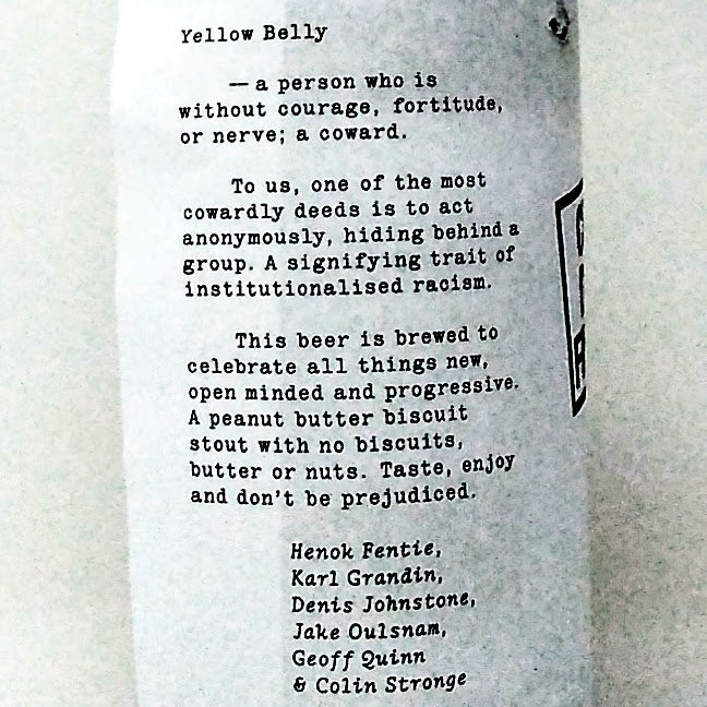 BUXTON BREWERY & OMNIPOLLO YELLOW BELLY CEASED DESISTED FINAL BATCH IMPERIAL STOUT 12oz (LIMIT 2)
