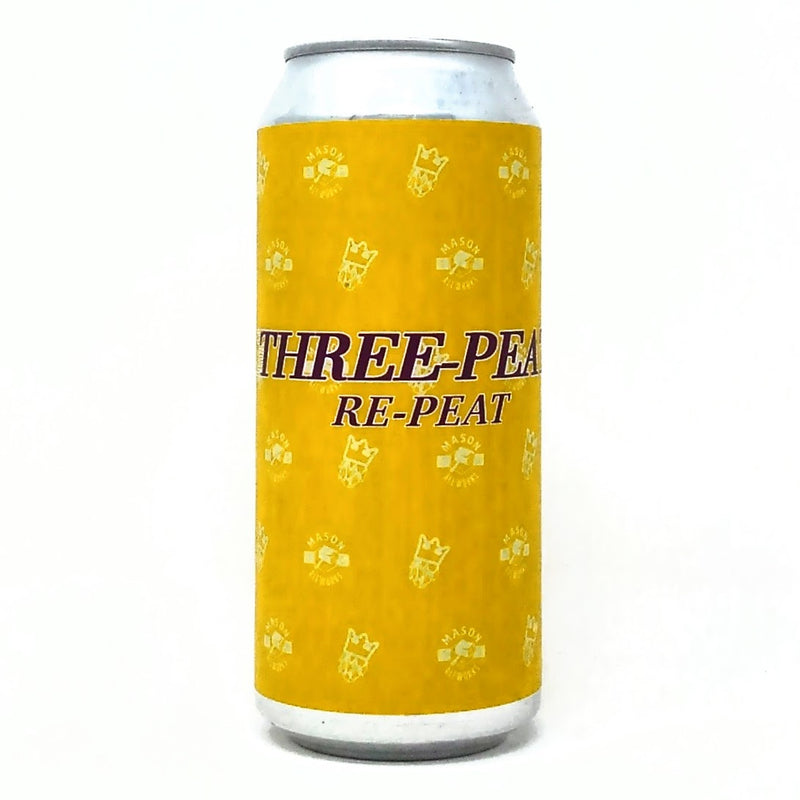 MASON ALE WORKS THREE PEAT RE-PEAT TRIPLE HAZY IPA 16oz can