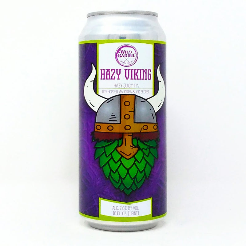 WILD BARREL BREWING HAZY VIKING HAZY IPA 16oz can