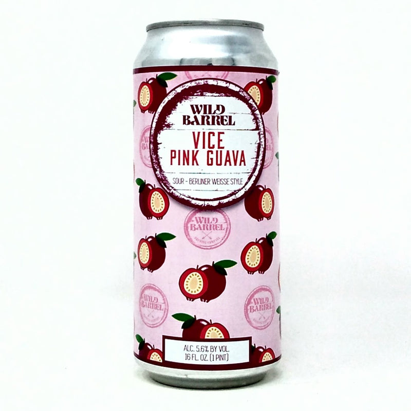 WILD BARREL BREWING VICE PINK GUAVA BERLINER WEISSE SOUR ALE 16oz can