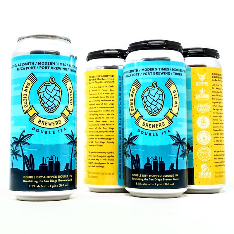 San Diego Brewers United - Collaboration - DDH DOUBLE IPA 16oz can