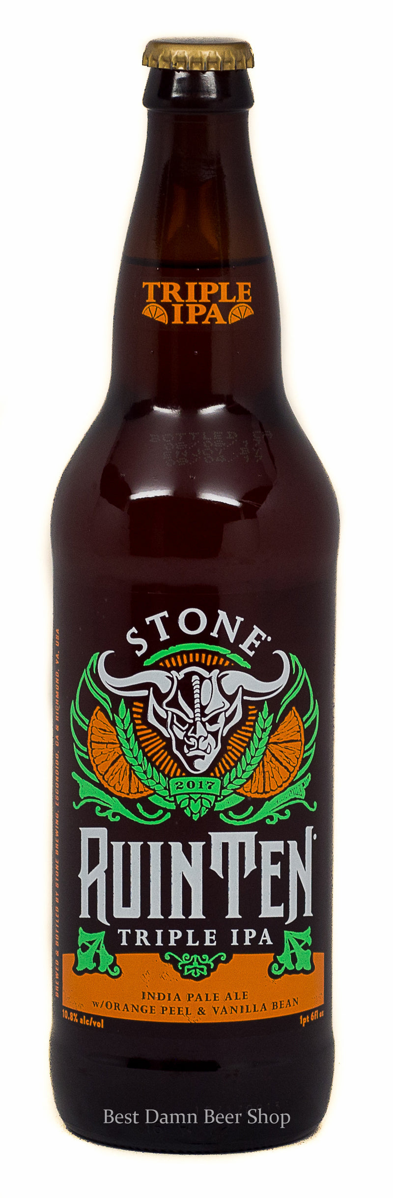 Stone RuinTen IPA Orange & Vanilla BEAN 22oz