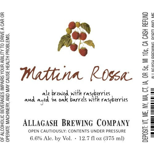 Allagash Mattina Rossa 375ml LIMIT 1