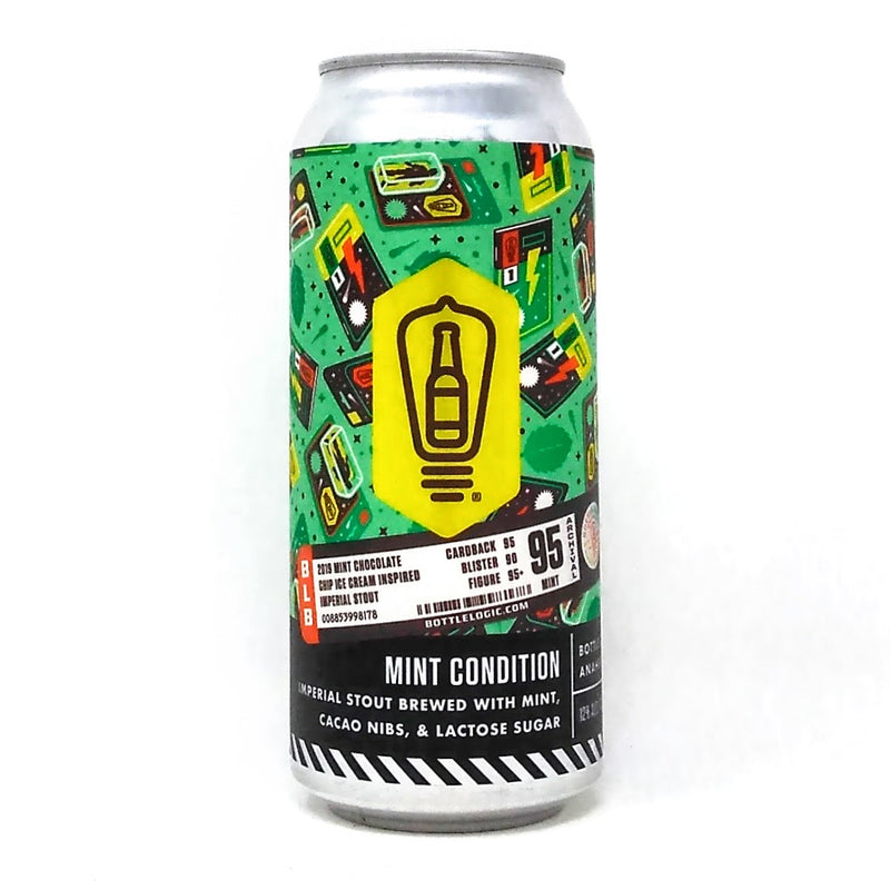 BOTTLE LOGIC BREWING MINT CONDITION CHOCOLATE CHIP MINT ICE CREAM IMPERIAL STOUT 16oz can