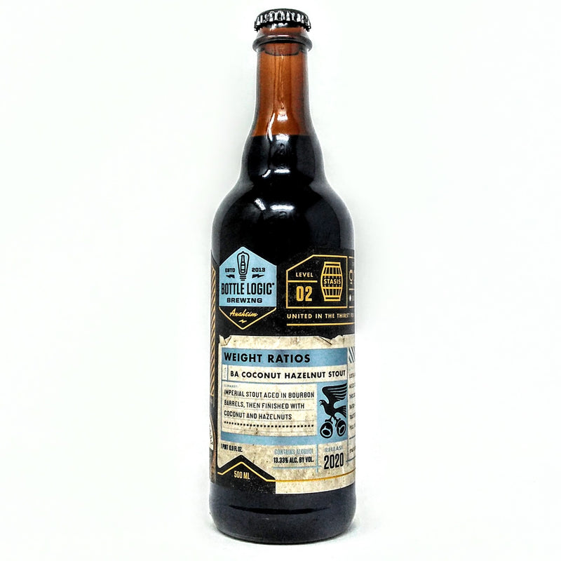 BOTTLE LOGIC BREWING 2020 WEIGHT RATIOS BA COCONUT HAZELNUT IMPERIAL STOUT 500ml (LIMIT 1)