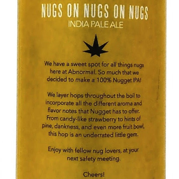 ABNORMAL BEER CO. NUGS ON NUGS ON NUGS IPA 16oz can