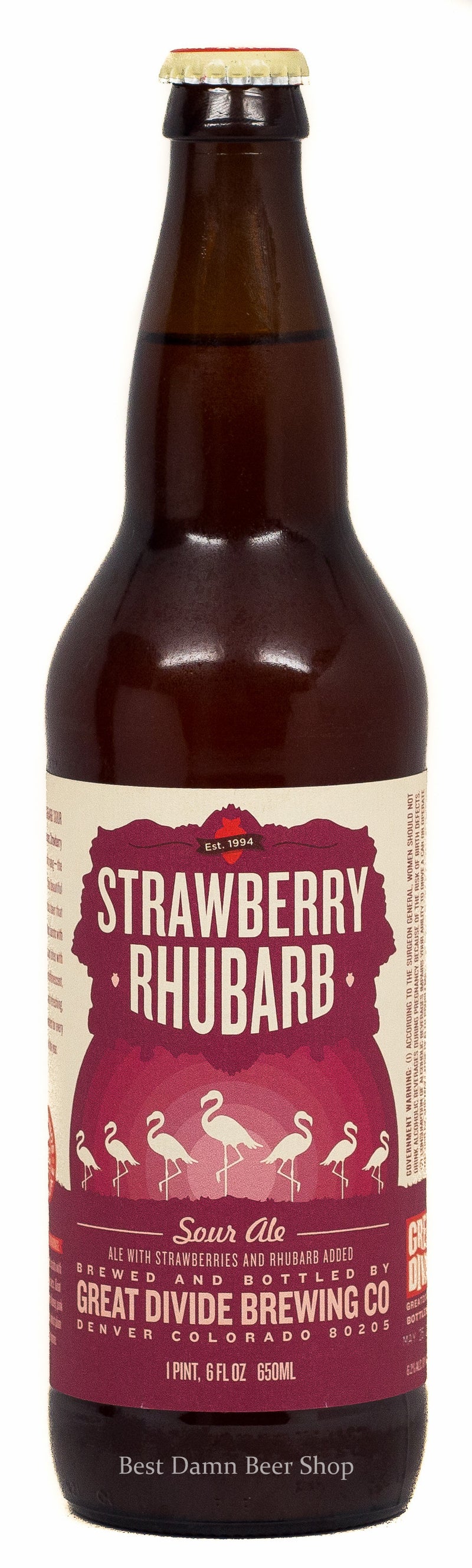 GREAT DIVIDE STRAWBERRY RHUBARB SOUR ALE 22OZ