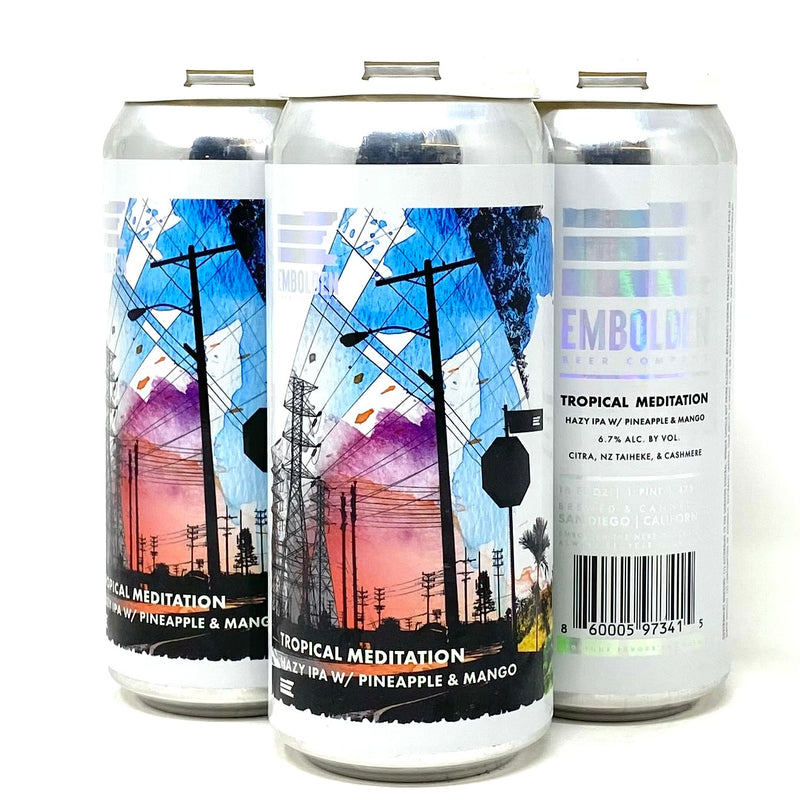 EMBOLDEN TROPICAL MEDITATION HAZY IPA w/ PINEAPPLE & MANGO 16oz can