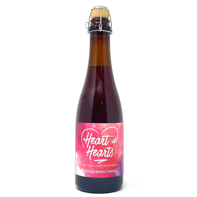 ALLAGASH HEART OF HEARTS SOUR GOLDEN ALE w/ RASPBERRIES 375ml Bottle