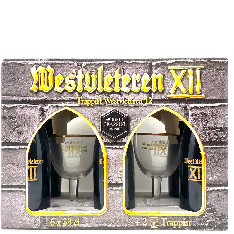 BROUWERJI WESTVLETEREN / TRAPPIST WESTVLETEREN 12 Set / 6 x 33cl Bottles & 2 Trappist Glasses
