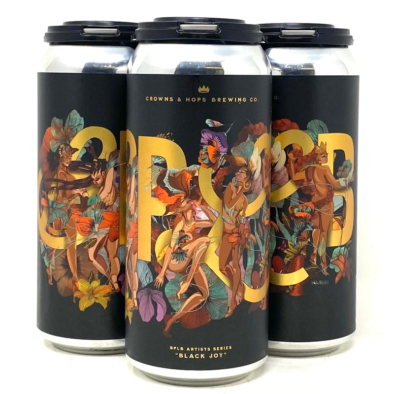 CROWNS & HOPS BLACK JOY HAZY IPA 16oz can