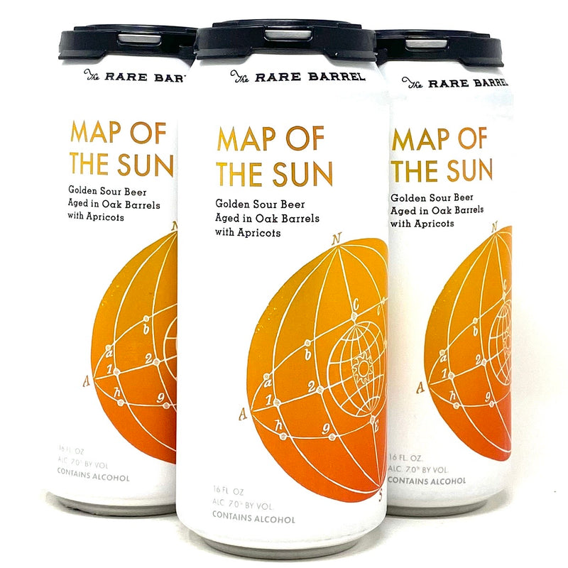 RARE BARREL MAP OF THE SUN GOLDEN SOUR AGED IN OAK BARRELS w/ APRICOTS 16oz can
