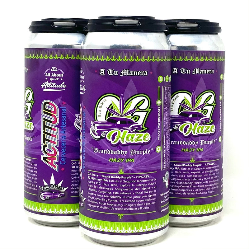 ATTITUDE BREWING OG HAZE GRANDDADDY PURPLE HAZY IPA 16oz can