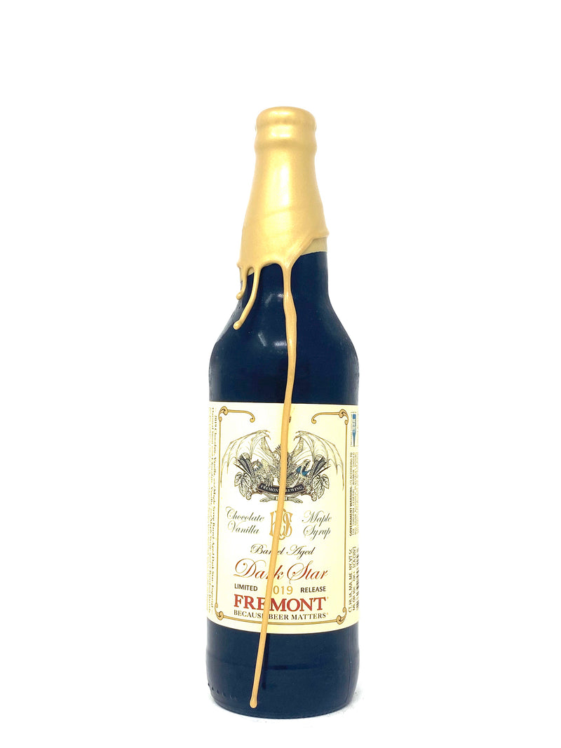 FREMONT DARKSTAR 2019 LIMITED RELEASE BARREL AGED CHOCOLATE/VANILLA/MAPLE SYRUP IMPERIAL OATMEAL STOUT 22oz Bottle ***LIMIT 1 PER CUSTOMER***
