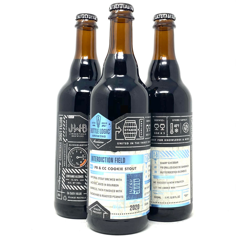BOTTLE LOGIC INTERDICTION FIELD PB & CC COOKIE STOUT 500ml Bottle ***LIMIT 1 PER ORDER***