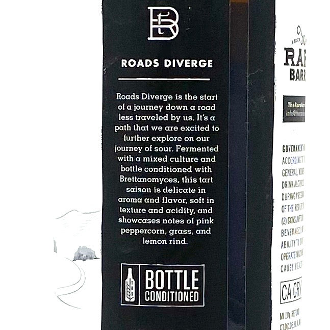 RARE BARREL 2017 ROADS DIVERGE TART SAISON 750ml Bottle