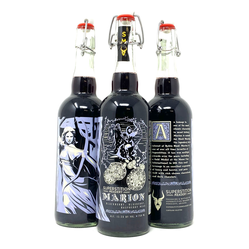 SUPERSTITION MEADERY MARION / BLACKBERRY, BLUEBERRY, RASPBERRY MEAD 750ml Bottle