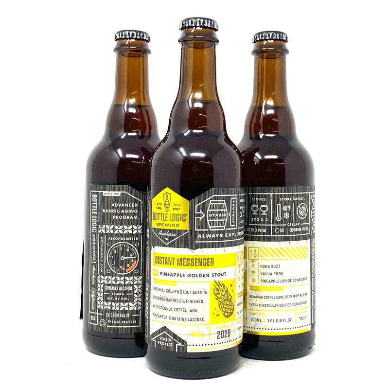 BOTTLE LOGIC DISTANT MESSENGER PINEAPPLE GOLDEN STOUT 2020 500ml Bottle ***LIMIT 1 PER ORDER***