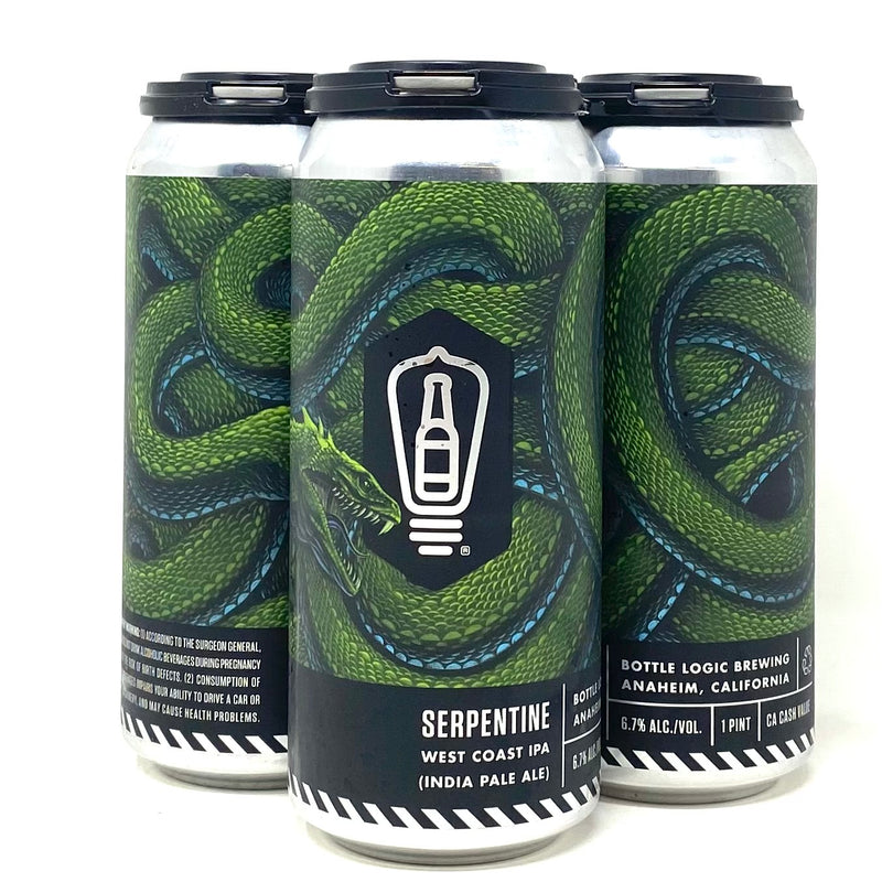 BOTTLE LOGIC SERPENTINE WEST COAST IPA 16oz can