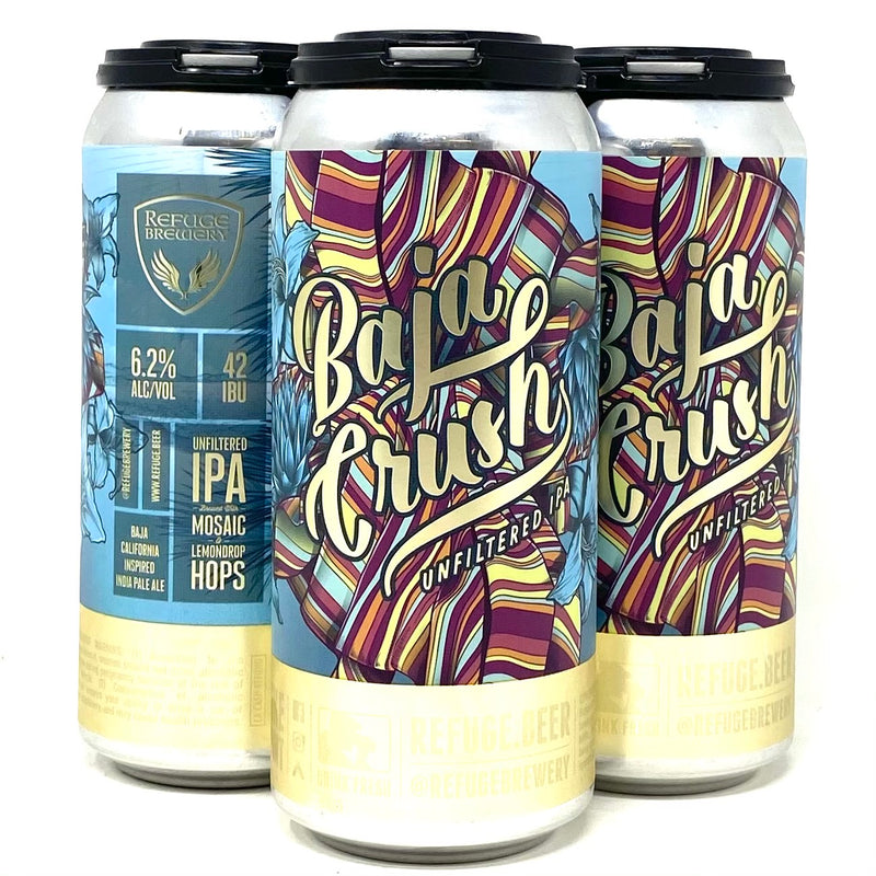 REFUGE BAJA CRUSH UNFILTERED IPA 16oz can