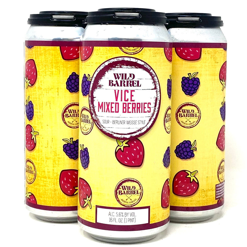 WILD BARREL VICE MIXED BERRIES SOUR BERLINER WEISSE 16oz can