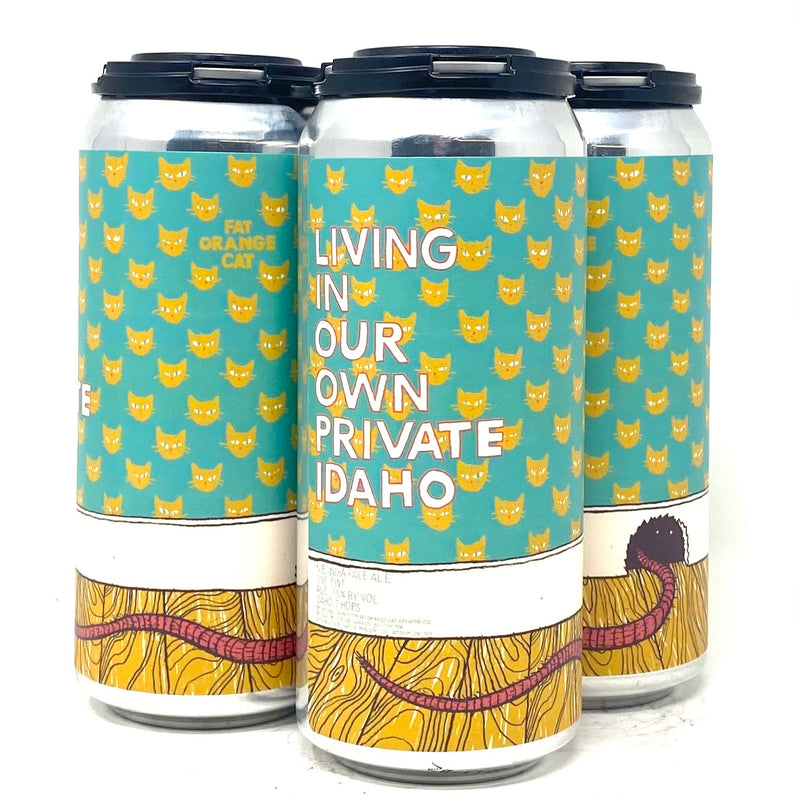 FAT ORANGE CAT LIVING IN OUR OWN PRIVATE IDAHO N.E. IPA 16oz can