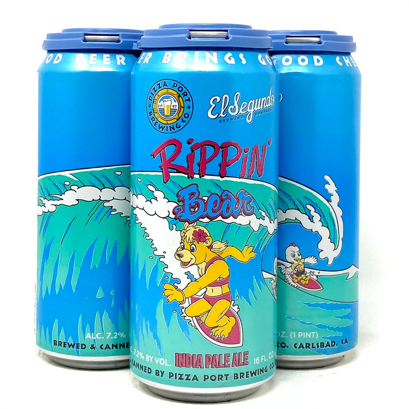 PIZZA PORT x EL SEGUNDO RIPPIN BEAR IPA 16oz can