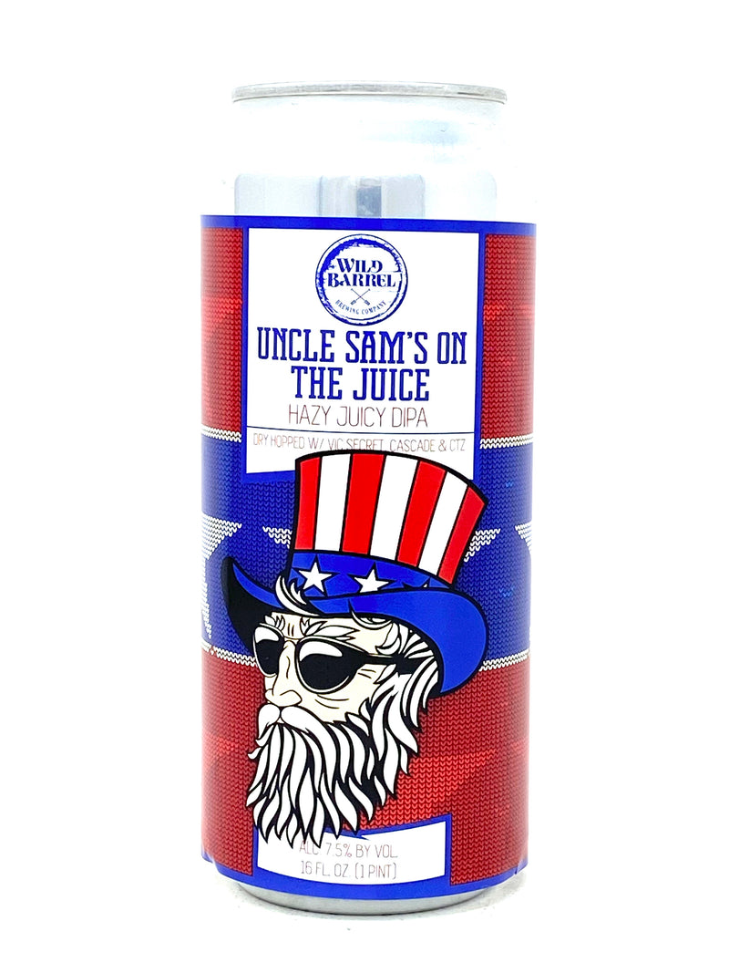 WILD BARREL BREWING UNCLE SAM’S ON THE JUICE HAZY DIPA 16oz can