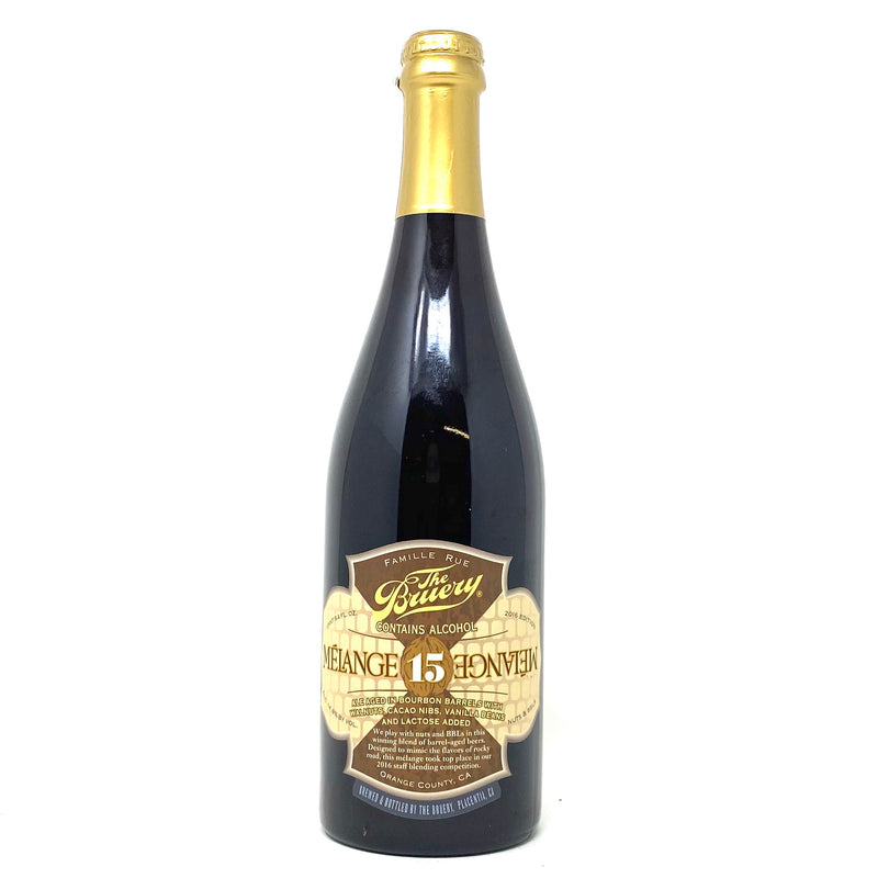 THE BRUERY 2016 MELANGE 15 BOURBON BARREL-AGED ALE 750ml Bottle