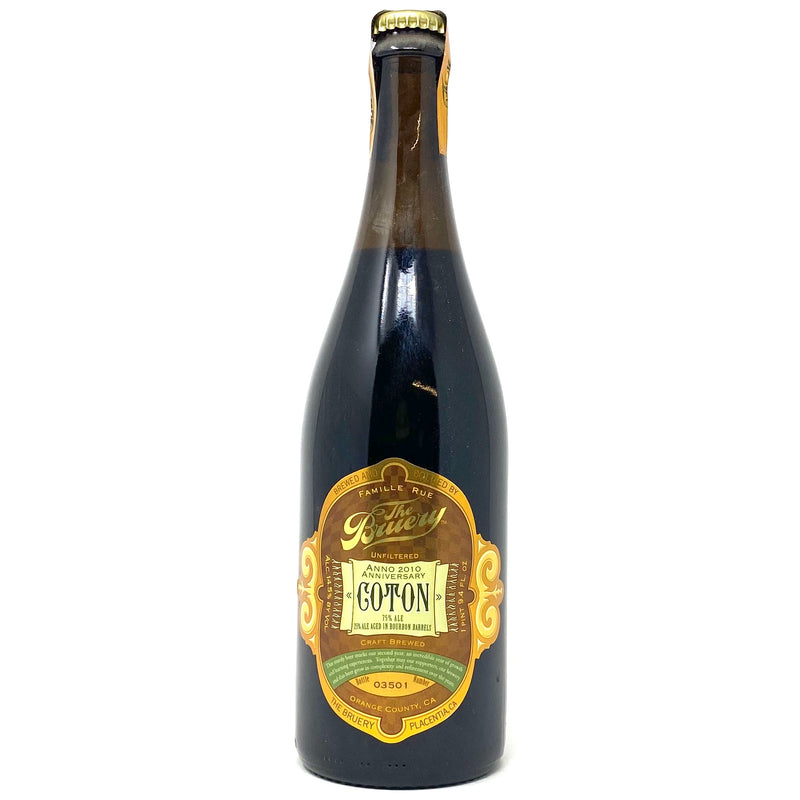THE BRUERY COTON 2010 ANNIVERSARY BBA ALE 750ml Bottle
