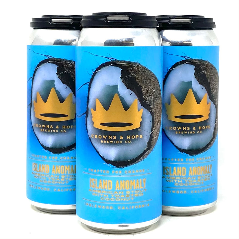 CROWNS & HOPS ISLAND ANOMALY AMERICAN STOUT w/ TOASTED COCONUT 16oz can