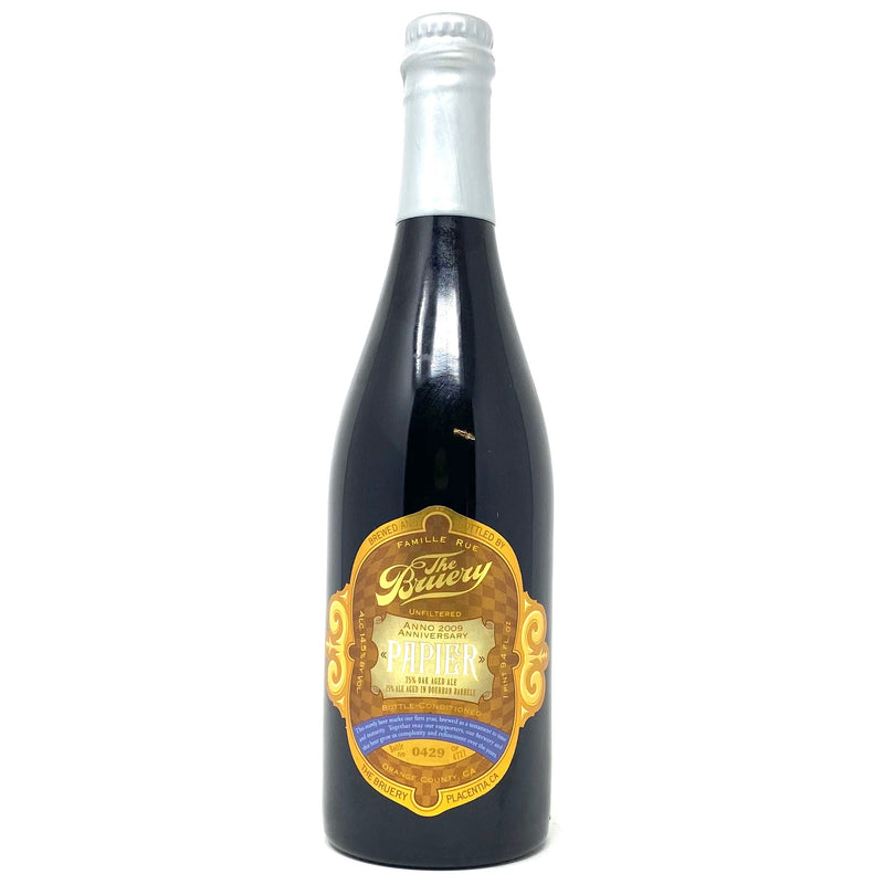 THE BRUERY PAPIER 2009 ANNIVERSARY BARREL AGED ALE 750ml Bottle