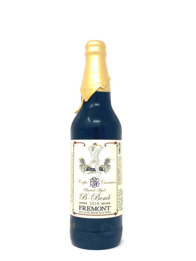 FREMONT B-BOMB 2019 LIMITED RELEASE BARREL AGED COFFEE / CINNAMON IMPERIAL WINTER ALE 22oz can