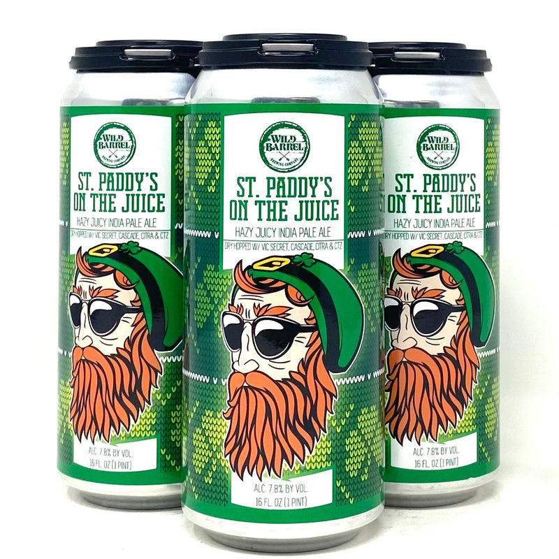 WILD BARREL ST. PADDY’S ON THE JUICE HAZY JUICY IPA 16oz can