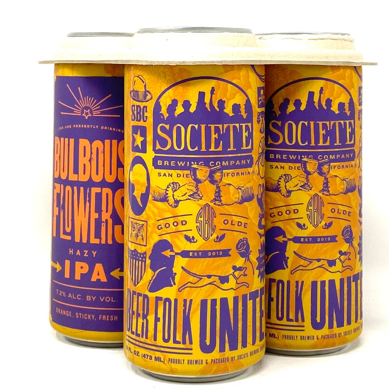 SOCIETE BULBOUS FLOWERS HAZY IPA 16oz can