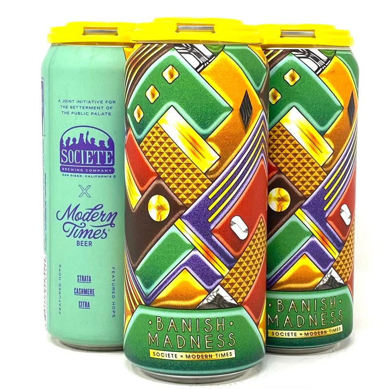 MODERN TIMES x SOCIETIE ‘BANISH MADNESS’ IPA 16oz can