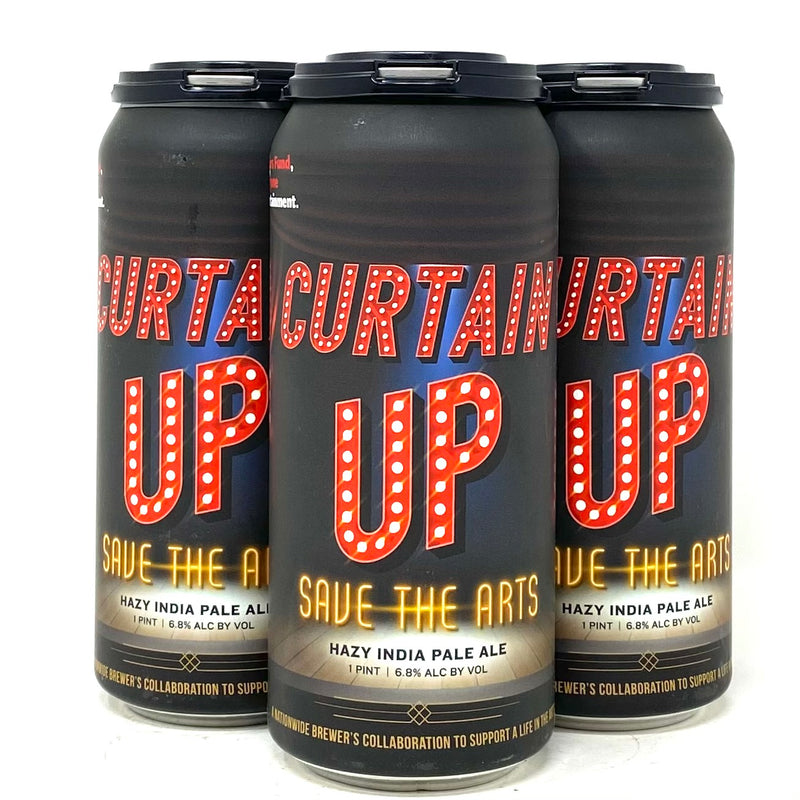 PARIAH x GUN HILL x THE HAPPY HOUR GUYS ‘CURTAIN UP’ SAVE THE ARTS HAZY IPA 16oz can