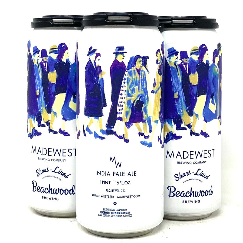 MADEWEST x SHORT LIVED x BEACHWOOD IPA 16oz can