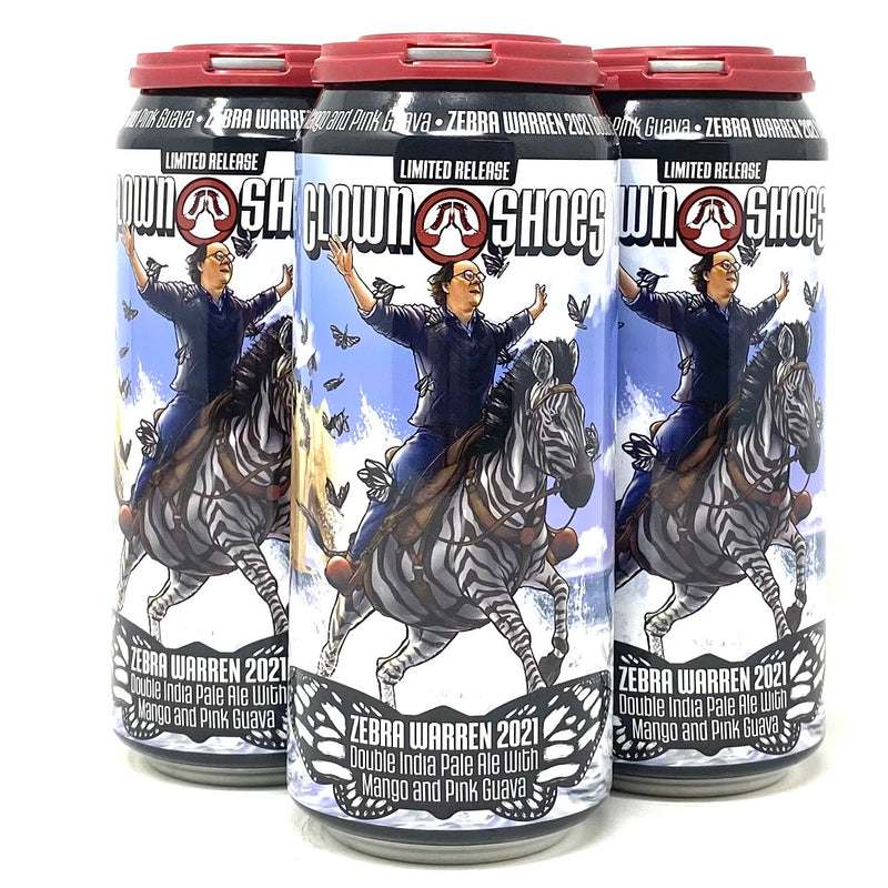 CLOWN SHOES ZEBRA WARREN 2021 DIPA w/ MANGO & PINK GUAVA 16oz can