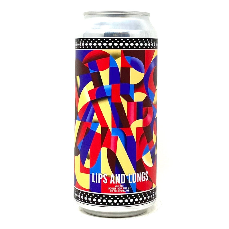 SHORT AND THROW BREWING LIPS AND LUNGS DOUBLE IPA 16oz can