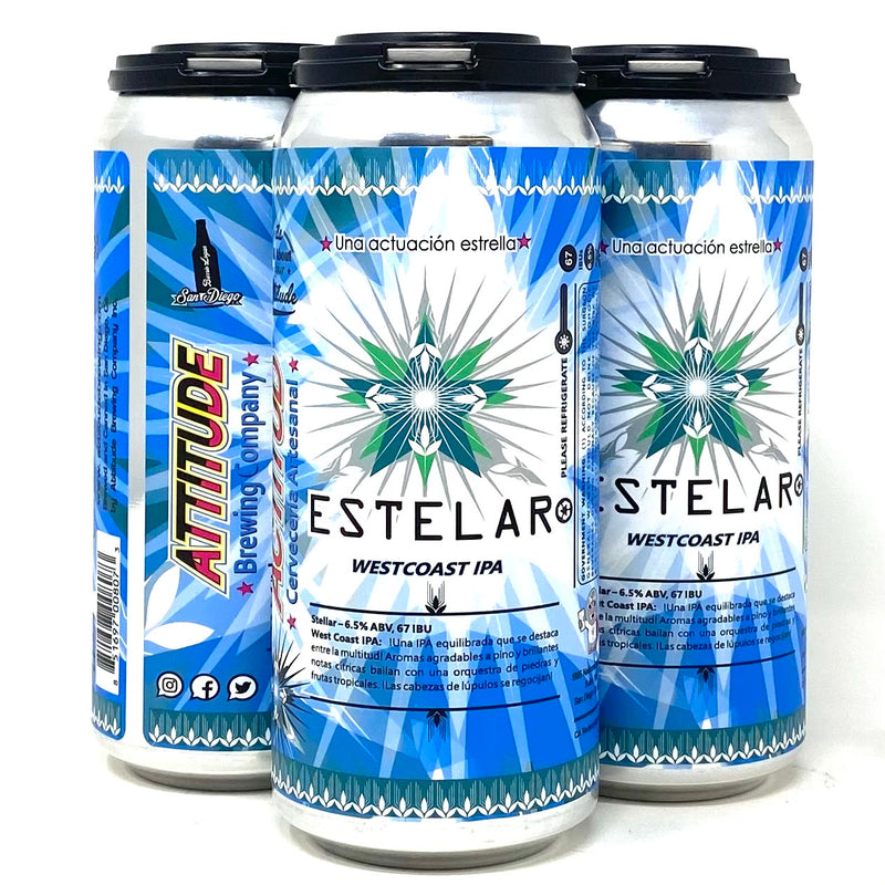 ATTITUDE BREWING STELLAR WESTCOAST IPA 16oz can