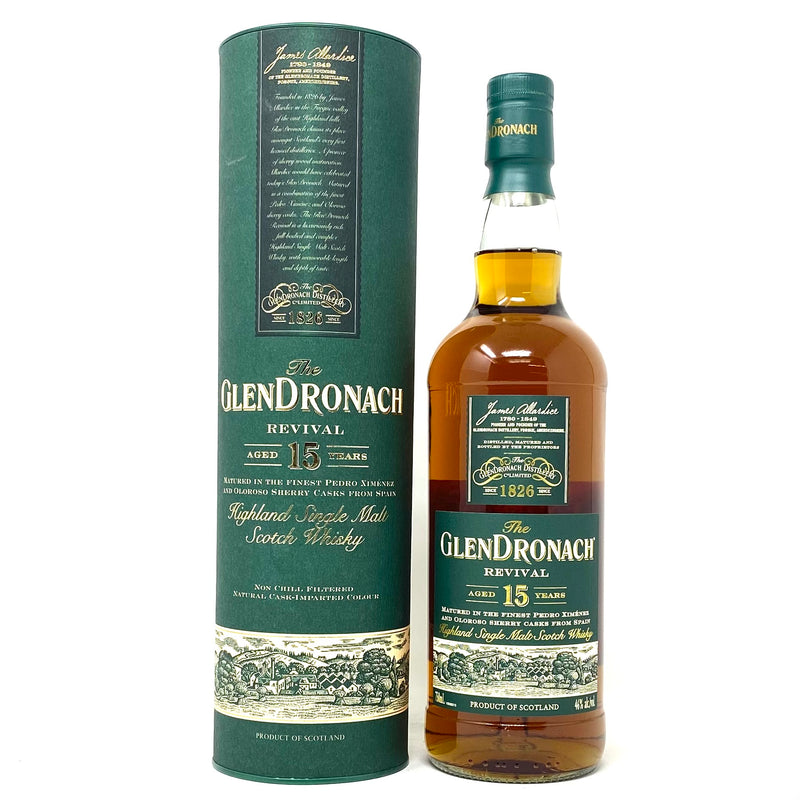 THE GLENDRONACH REVIVAL 15 YEAR HIGHLAND SINGLE MALT SCOTCH WHISKY 750ml Bottle
