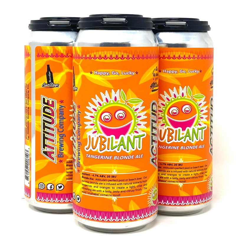 ATTITUDE BREWING JUBILANT TANGERINE BLONDE ALE 16oz can