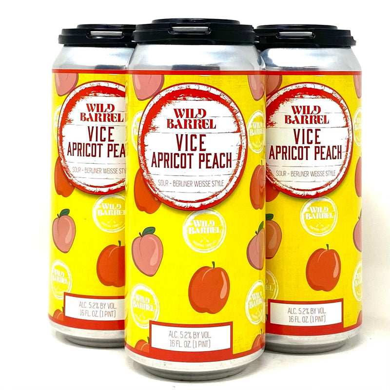 WILD BARREL VICE APRICOT PEACH SOUR BERLINER WEISSE 16oz can