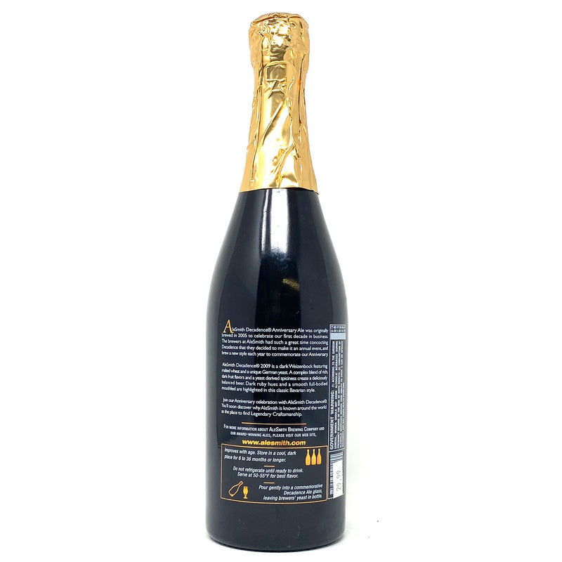 ALESMITH DECADENCE ANNIVERSARY ALE DUNKEL WEIZENBOCK 750ml Bottle