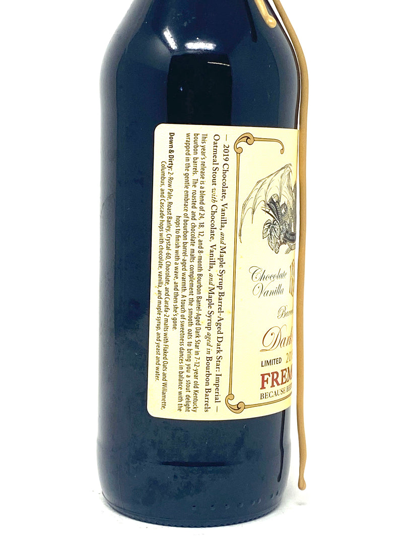 FREMONT DARKSTAR 2019 LIMITED RELEASE BARREL AGED CHOCOLATE/VANILLA/MAPLE SYRUP IMPERIAL OATMEAL STOUT 22oz Bottle ***LIMIT 1 PER CUSTOMER***
