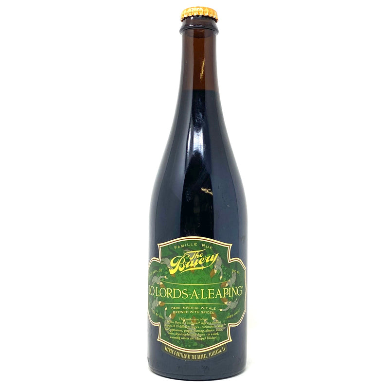 THE BRUERY 10 LORDS-A-LEAPING DARK IMPERIAL WIT ALE 750ml Bottle