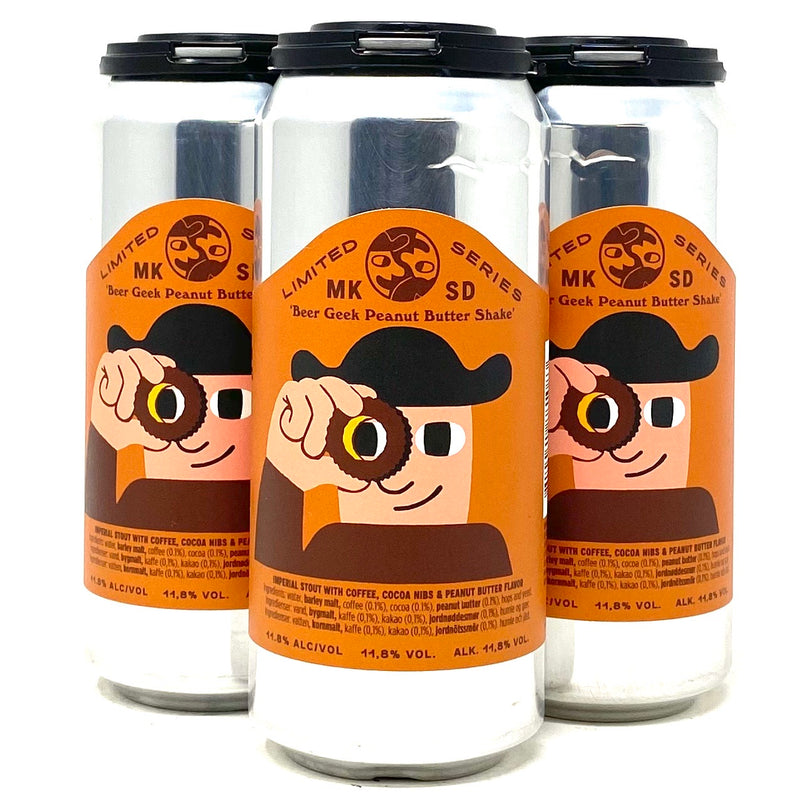 MIKKELLER BEER GEEK PEANUT BUTTER SHAKE IMPERIAL STOUT w/ COFFEE 16oz can